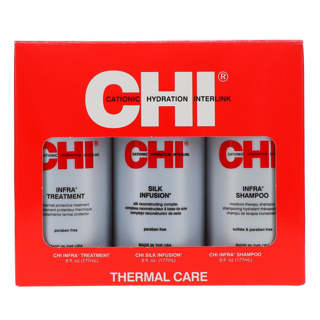 Cationic Hydration Hair Treatment Set with Thermal Protectant & Silk Infusion