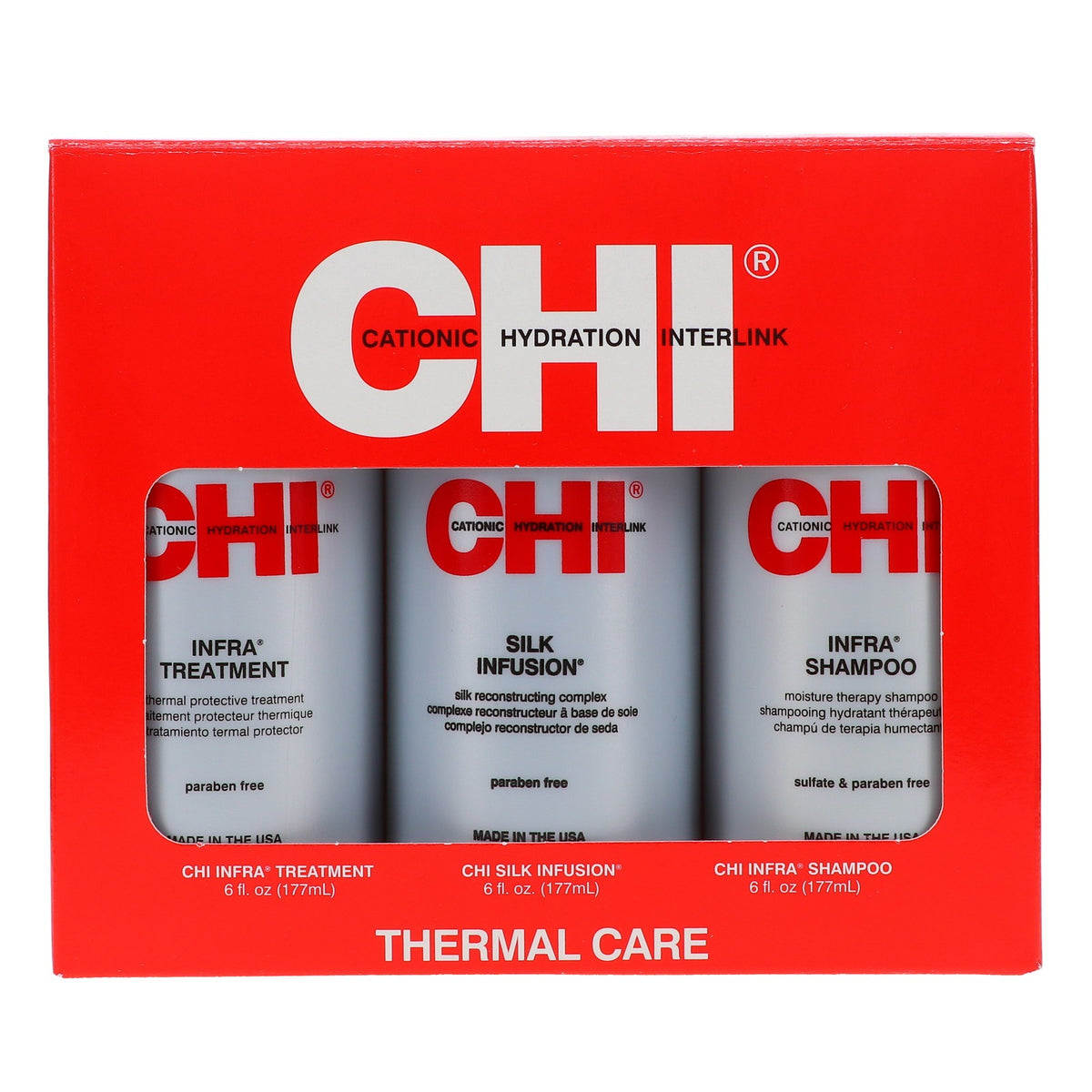 Cationic Hydration Hair Treatment Set with Thermal Protectant & Silk Infusion