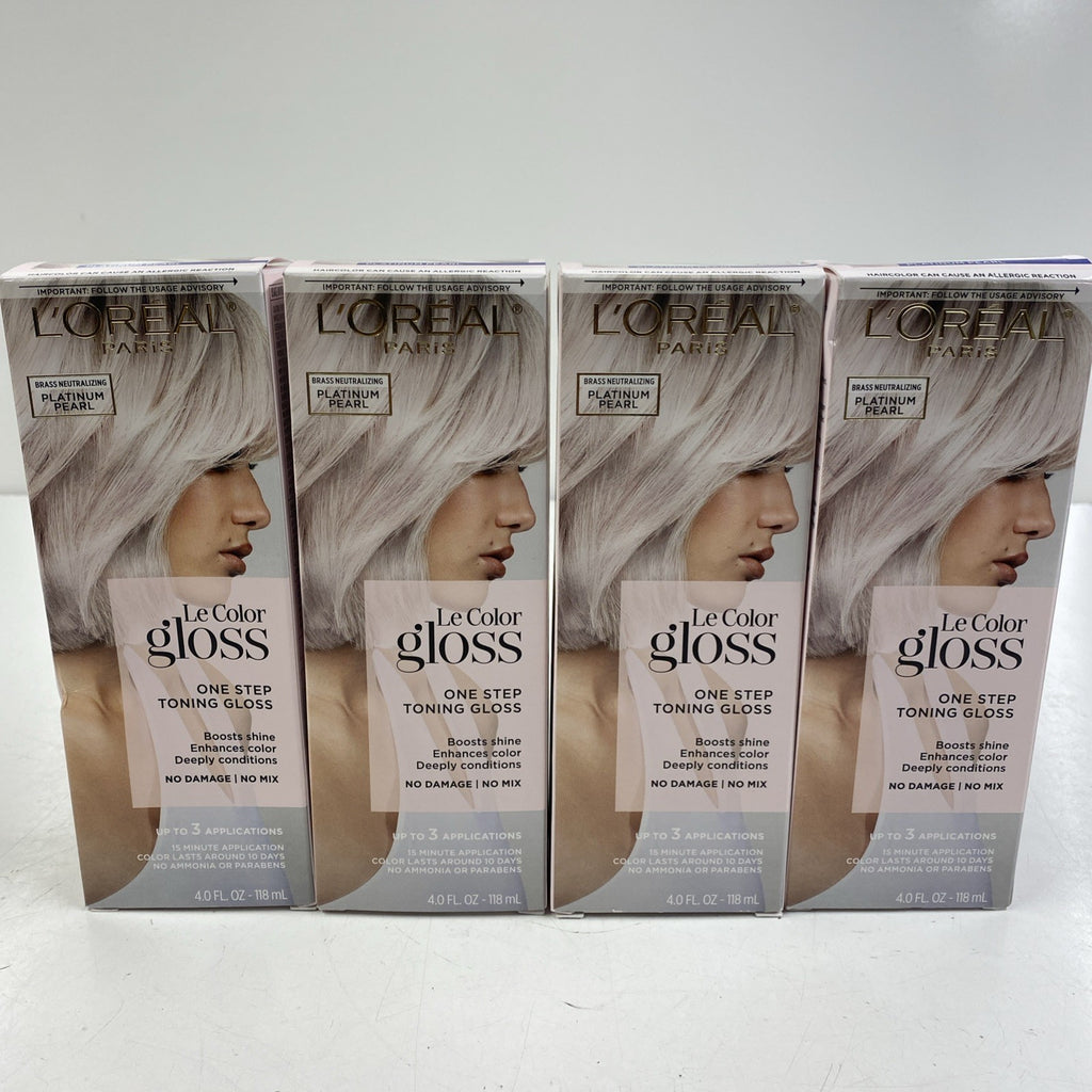Lot of 4 L'Oréal Le Color Gloss Platinum Pearl Hair Toning Kits
