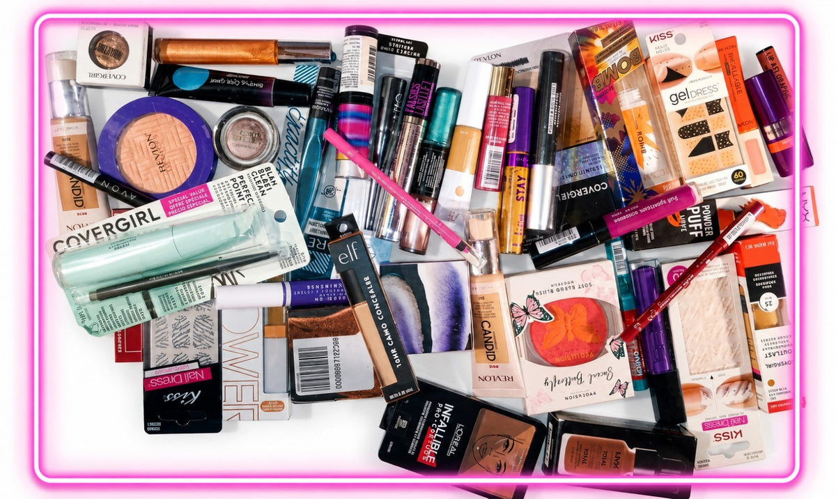 10 Piece Assorted Name Brand Makeup Set - Lipstick, Eyeshadow, Foundation
