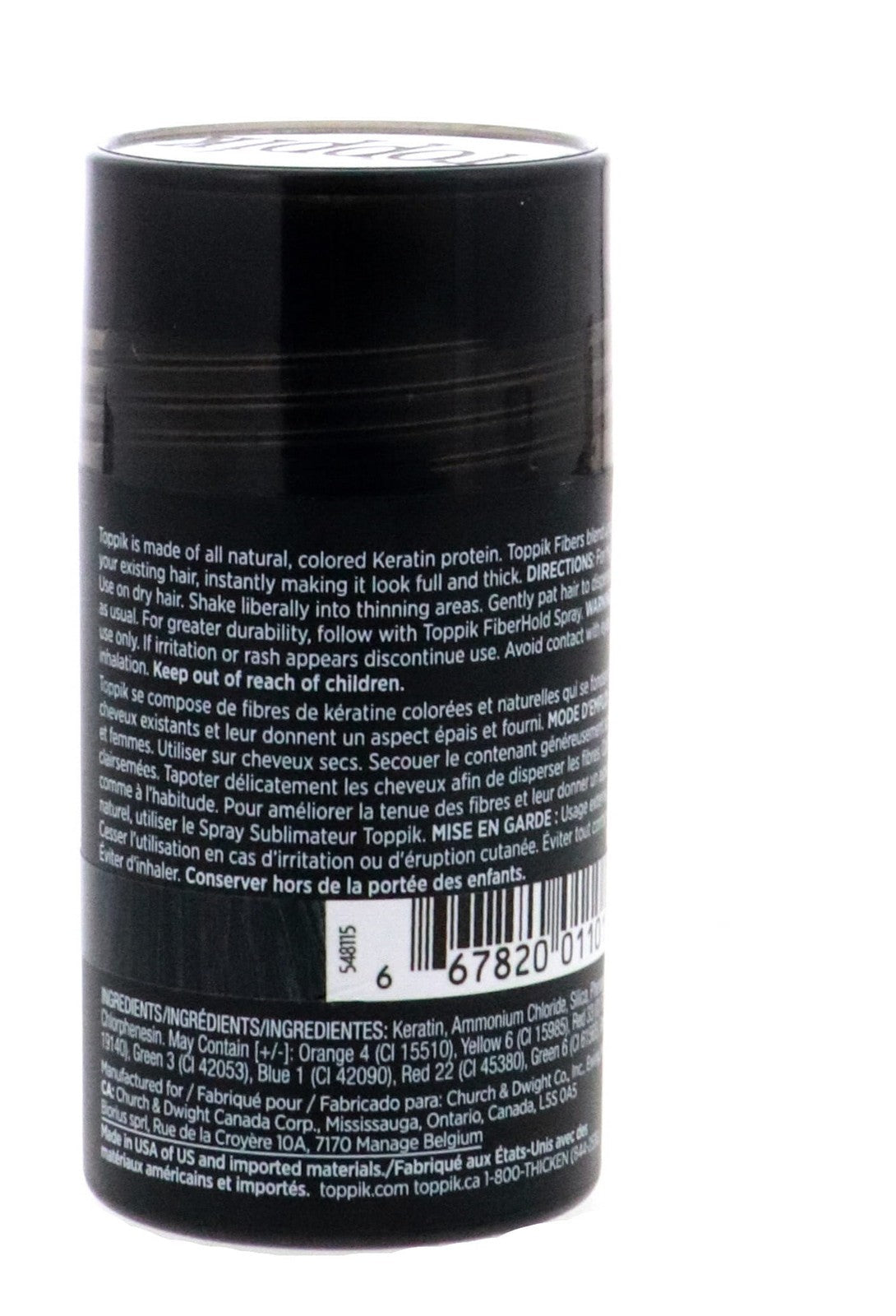 Hair Building Fibers Black 0.42 oz - 2 Pack for Thicker, Natural-Looking Hair