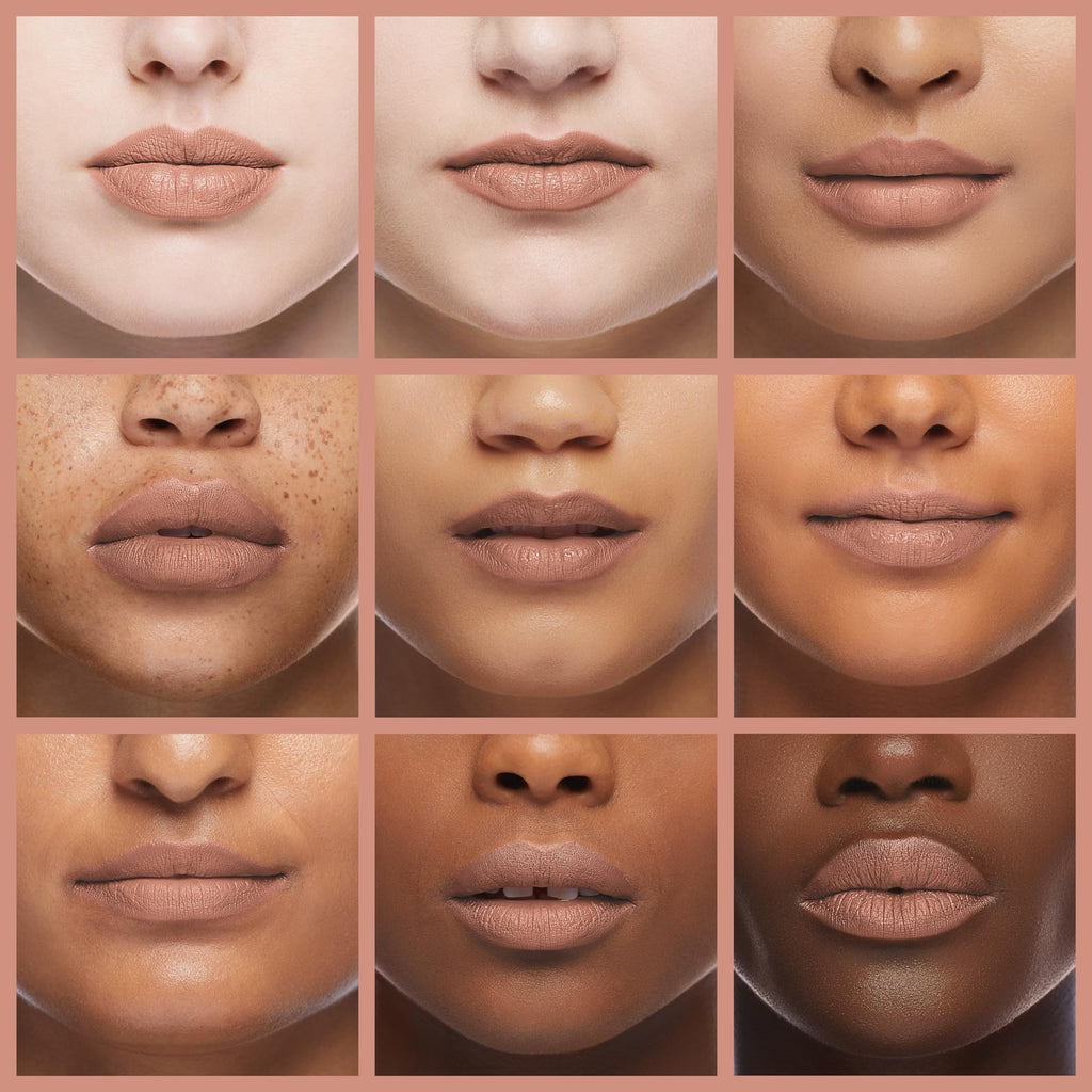 Matte Nude Lipstick Velvet Lip Gloss for Women Girls - White Peach
