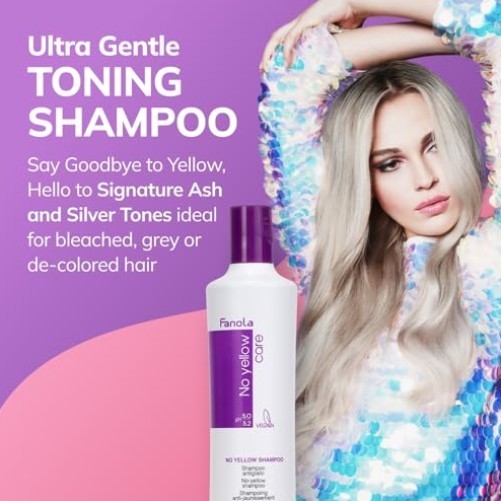 Purple Shampoo & Anti-Brass Hair Toner 11.8 oz 2-Pack for Blonde and Gray Hair