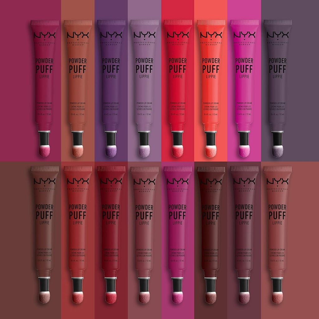 Liquid Lipstick with Powder Puff Application - Vegan, Long-Lasting Lip Color