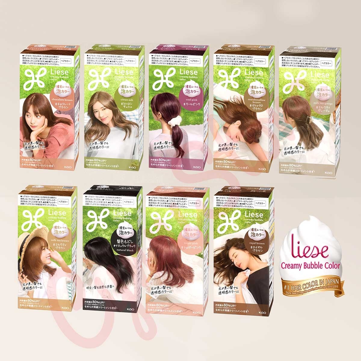 Creamy Foam Hair Color Kit for Black Hair - Japan Made, Multiple Shades