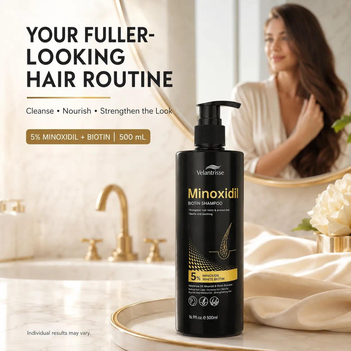 Hair Growth Shampoo with Minoxidil & Biotin for Thinning Hair - 16.9 fl oz