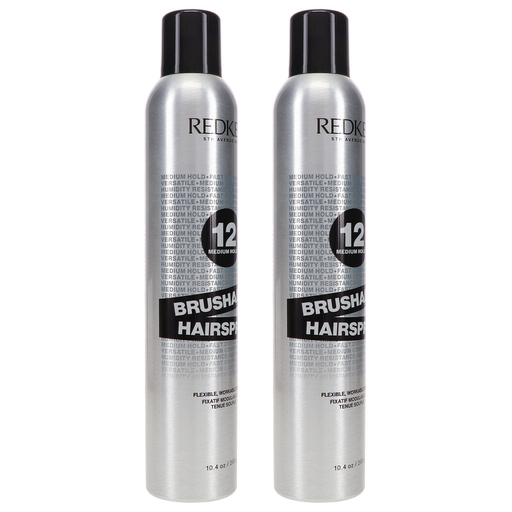 Redken Brushable Hairspray 12 - Flexible Hold & Hair Protectant 10.4 oz (2 Pack)