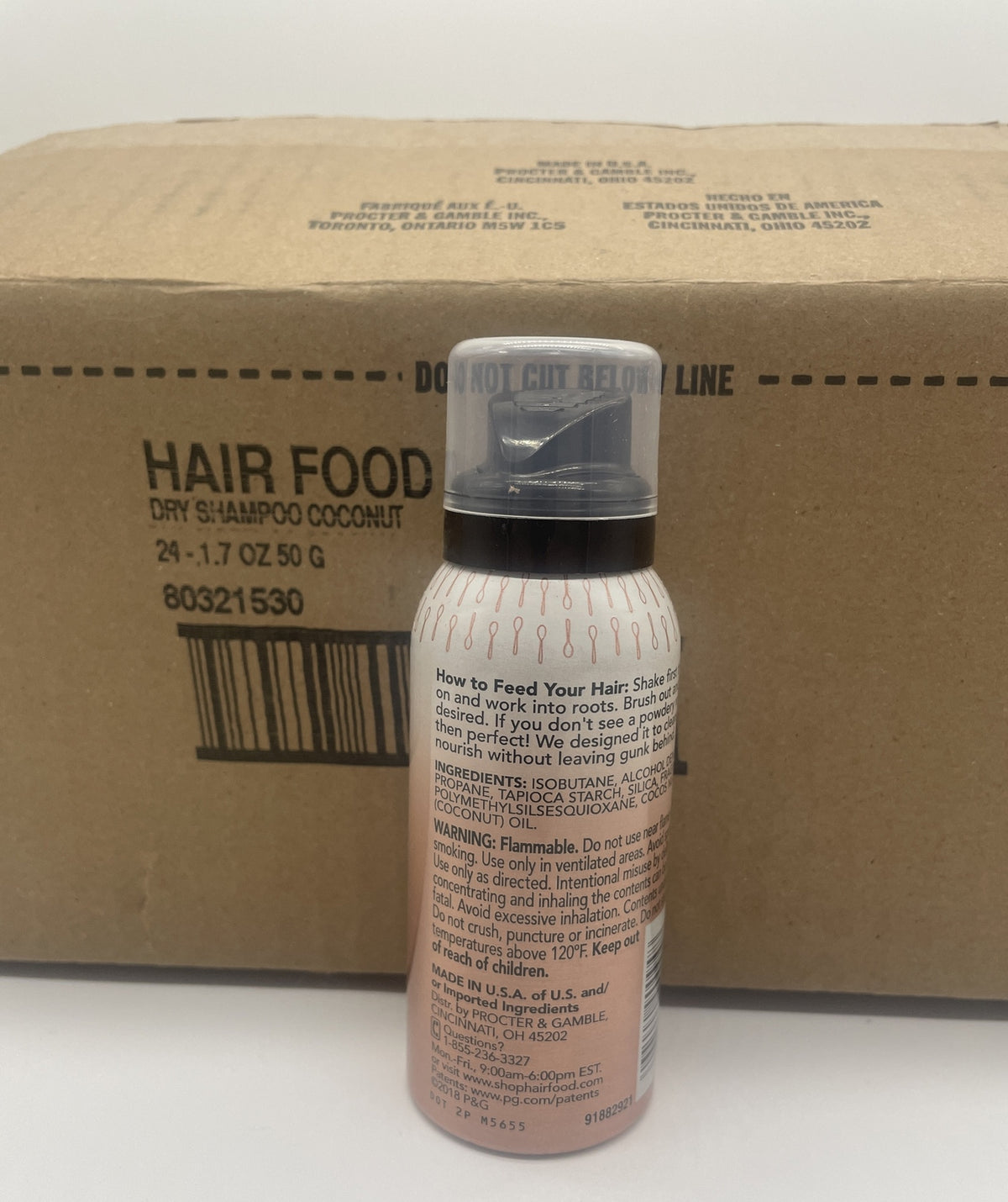 24 Pack Coconut Scent Dry Shampoo - Paraben & Sulfate Free, 1.7 Oz