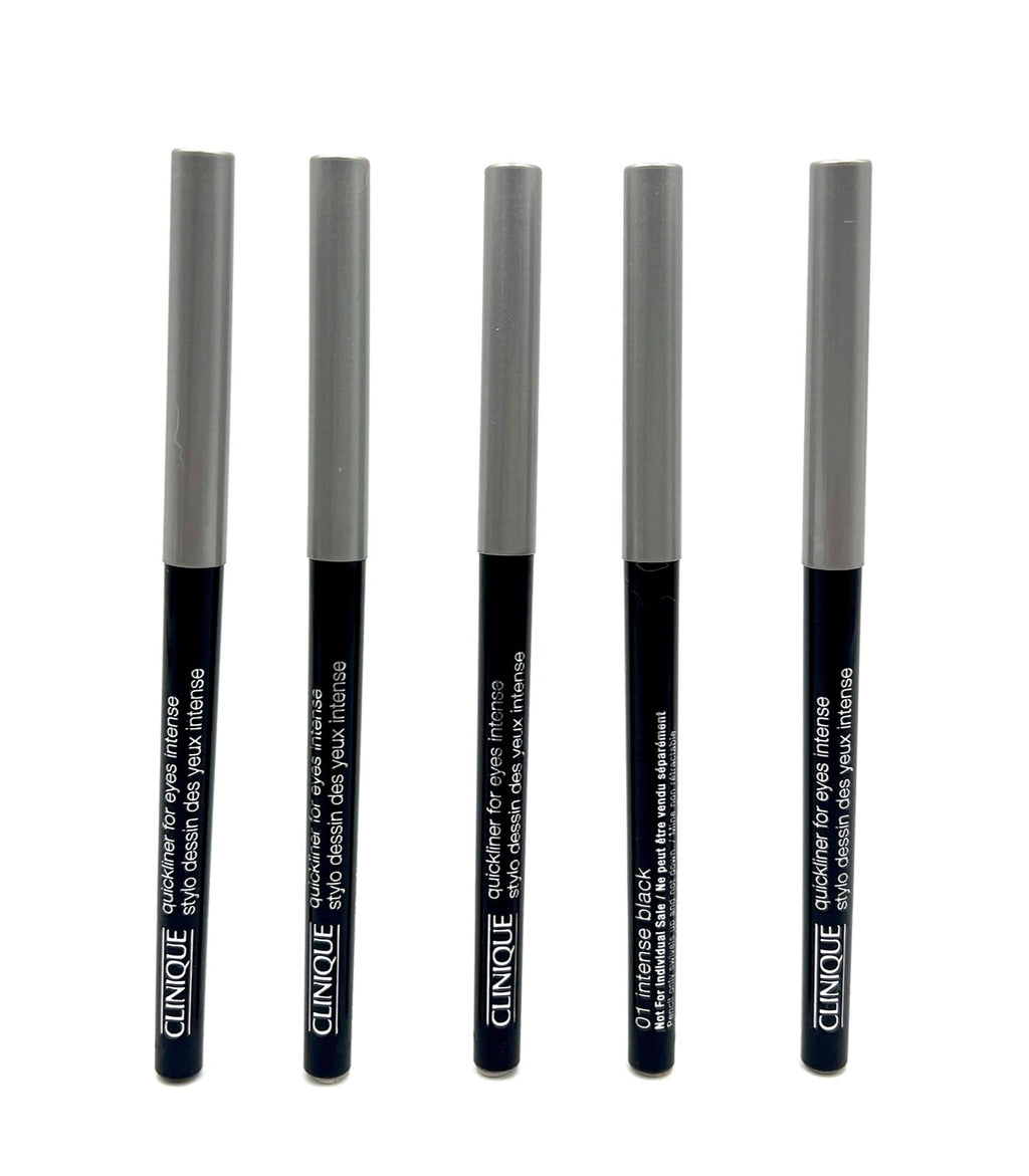 Lot of 5 Black Eyeliner Pencils for Eye Makeup - Clinique Quickliner Intense Black