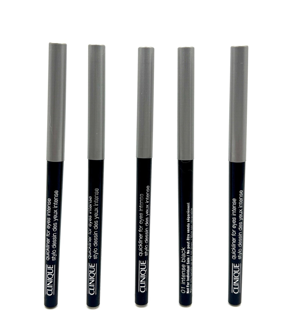Lot of 5 Black Eyeliner Pencils for Eye Makeup - Clinique Quickliner Intense Black