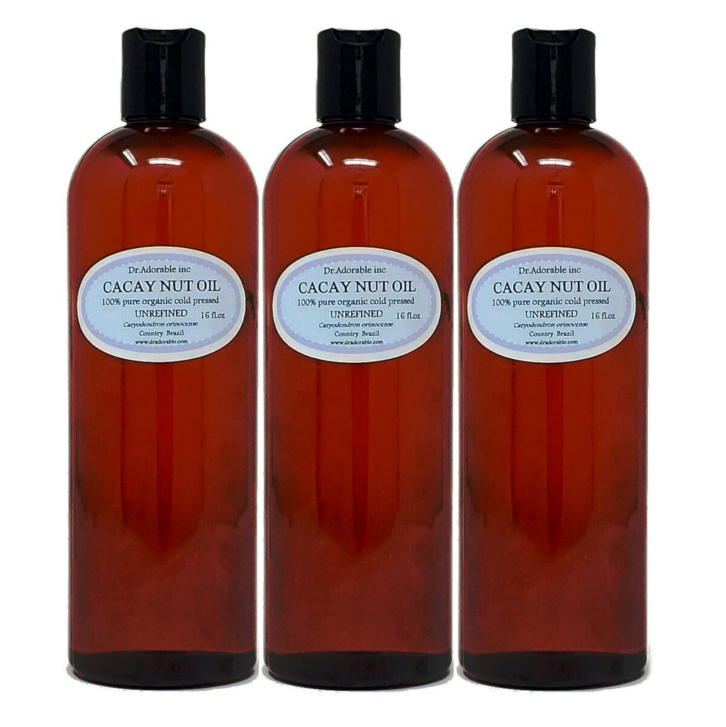 Unrefined Cacay Nut Oil for Skin Hair Body - Organic Anti-Aging Moisturizer