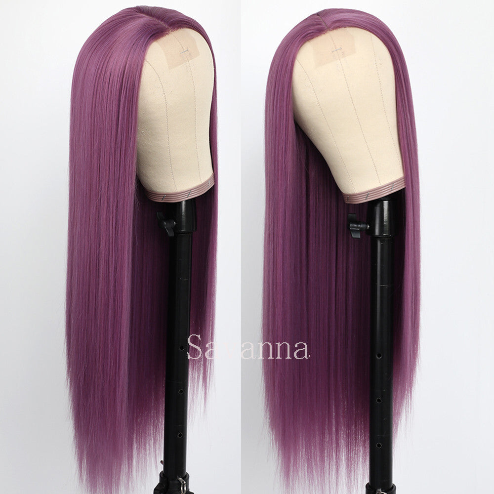 Synthetic Lace Front Wig - Heat Resistant Middle Part Cosplay Hair