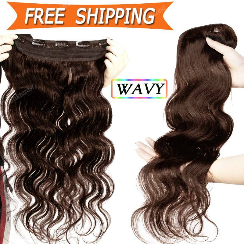 Remy Human Hair Clip-In Extensions Full Head Weft 8-24 Inch Thick 100g