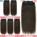 Clip In Short Hairpiece Human Hair Extensions Thick Pad Hair Topper