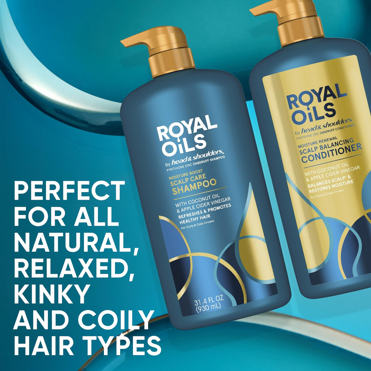 Head and Shoulders Royal Oils Curl-Enhancing Shampoo & Conditioner Set 62.8 Oz