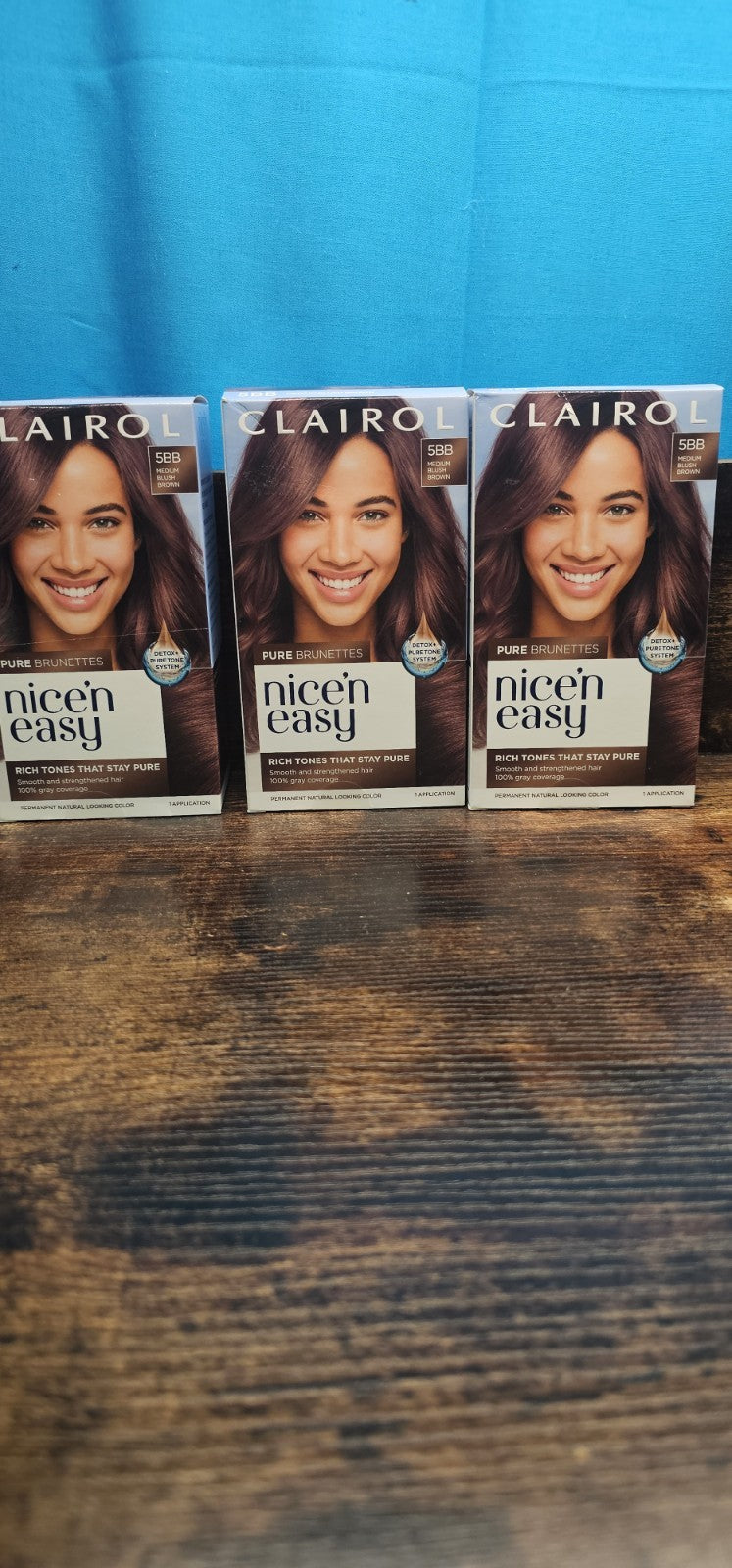 Permanent Hair Color Kit - Medium Blush Brown 3-Pack
