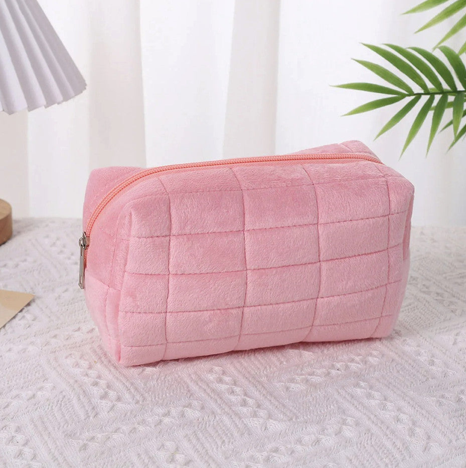 Large Capacity Pillow Shape Makeup Bag with Zipper Travel Organizer