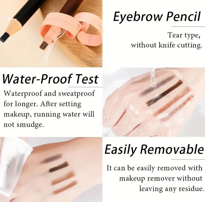 Eyebrow Pencil Natural Smudge Proof No Sharpening Brow Pen - Multiple Colors