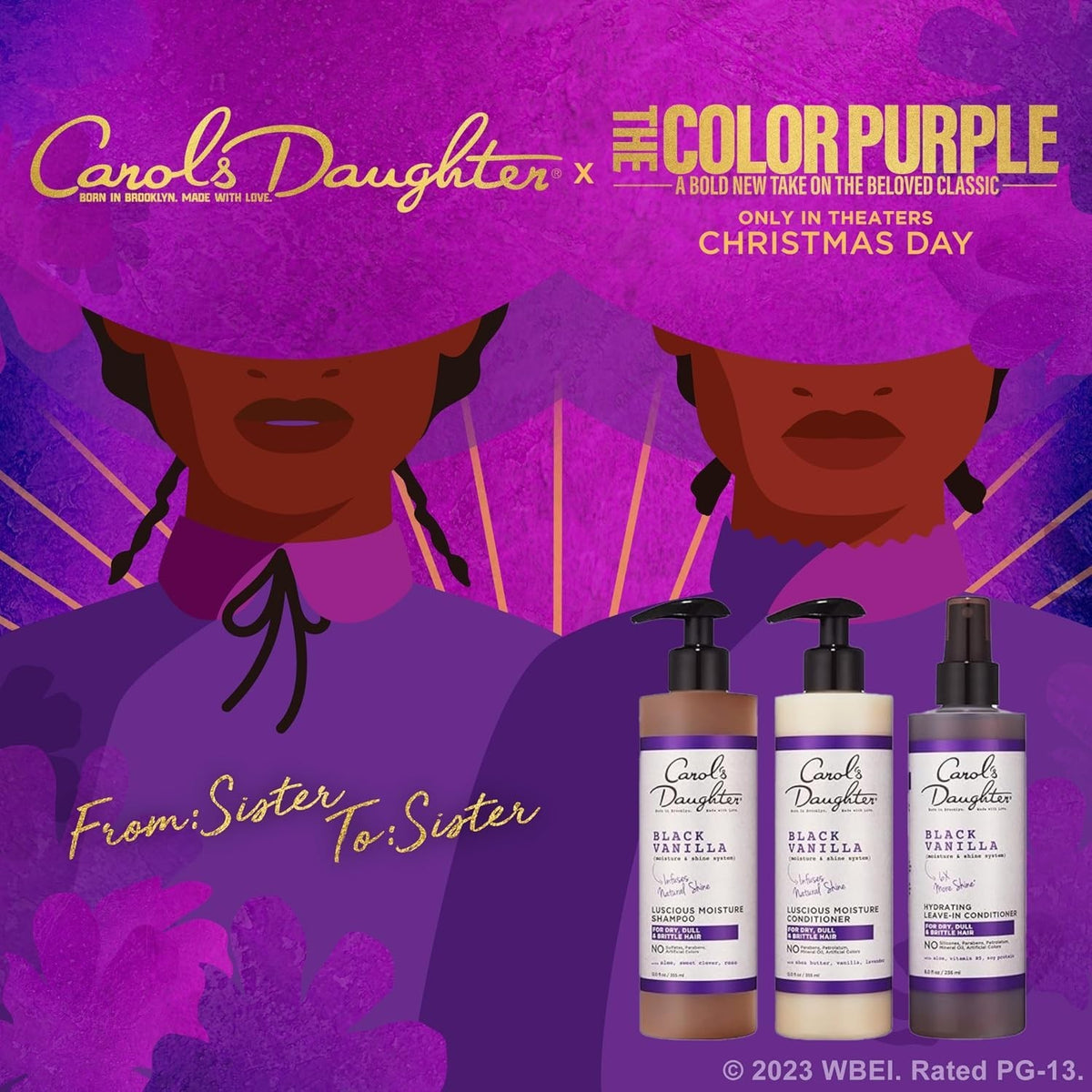 Black Vanilla Leave-In Conditioner for Curly Hair - Moisturizing & Detangling, 8 Fl Oz, Pack of 2