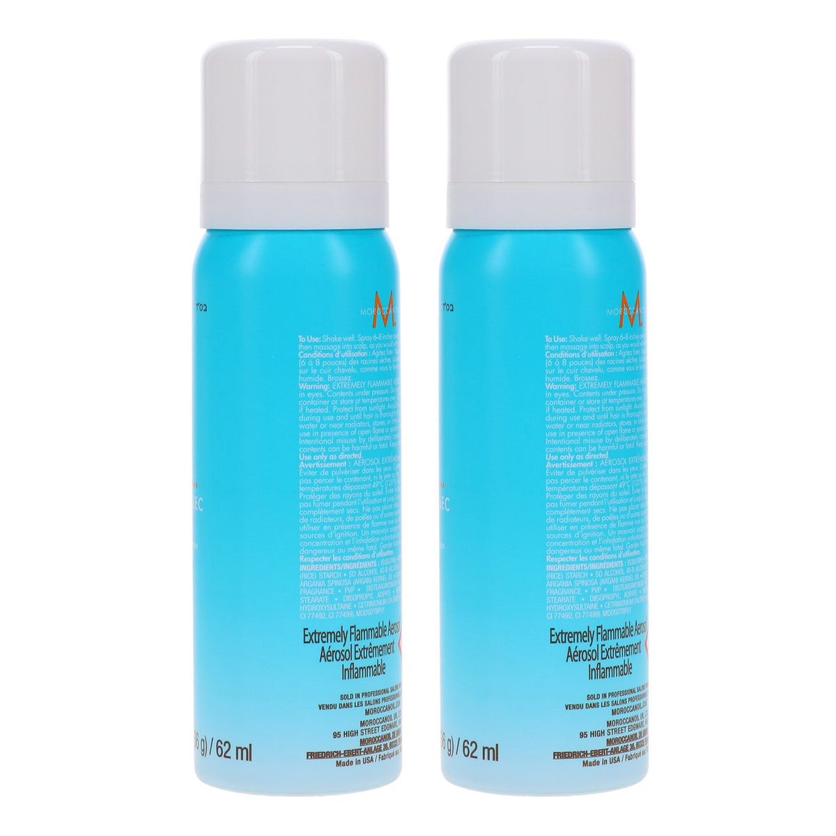 Dark Tones Dry Shampoo for Dark Hair 1.3 oz 2 Pack - Oil Absorbing & UV Protection
