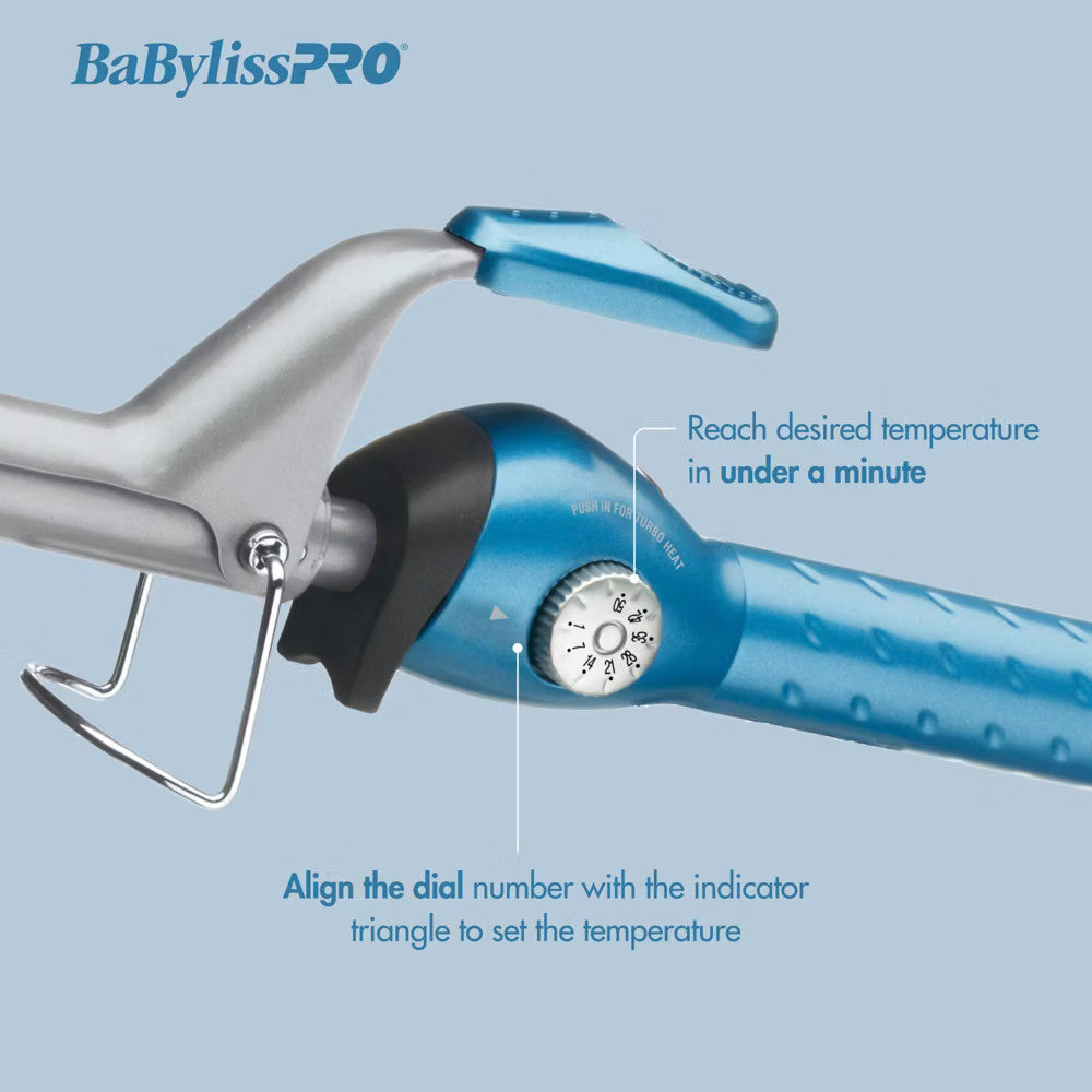 BaBylissPRO Nano Titanium 1.25-Inch Spring Curling Iron for Beachy Waves