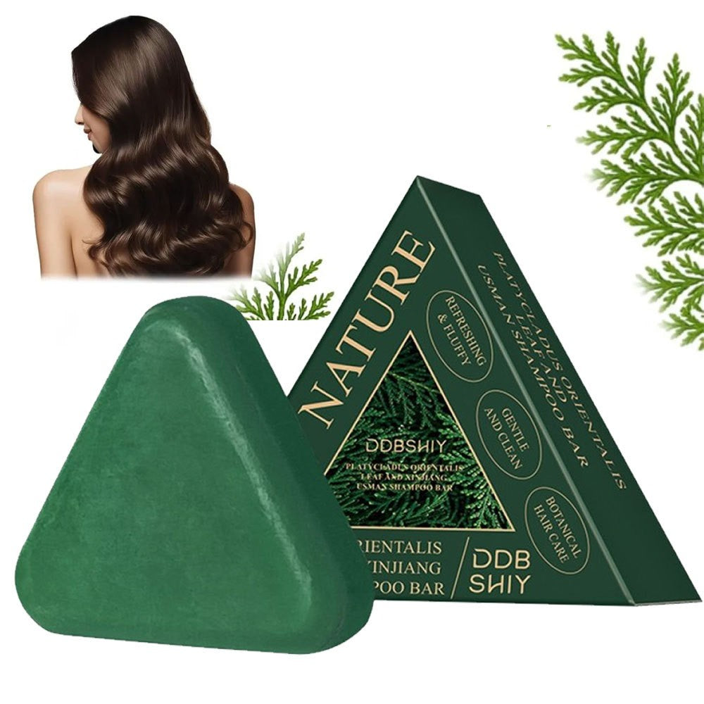 Natural Hair Growth Shampoo Bar with Usman Grass & Extracts - Thinning Hair & Oily Scalp