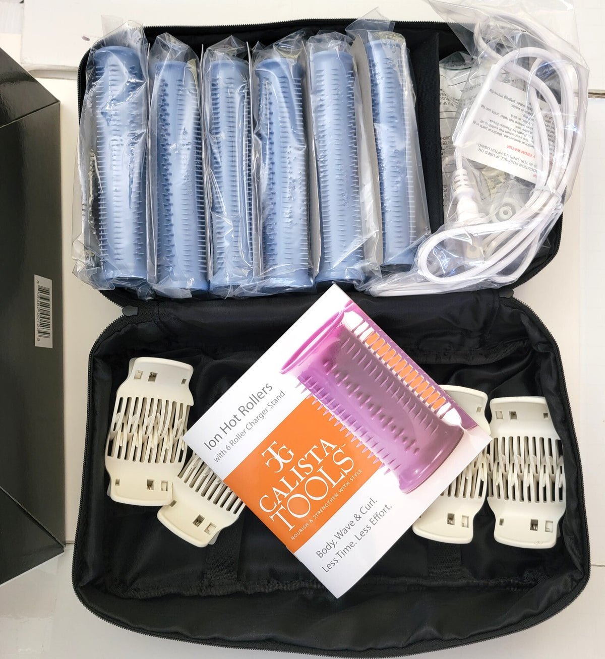 Calista Tools Ion Hot Rollers Long Length Styling Set with 12 Rollers & Clips