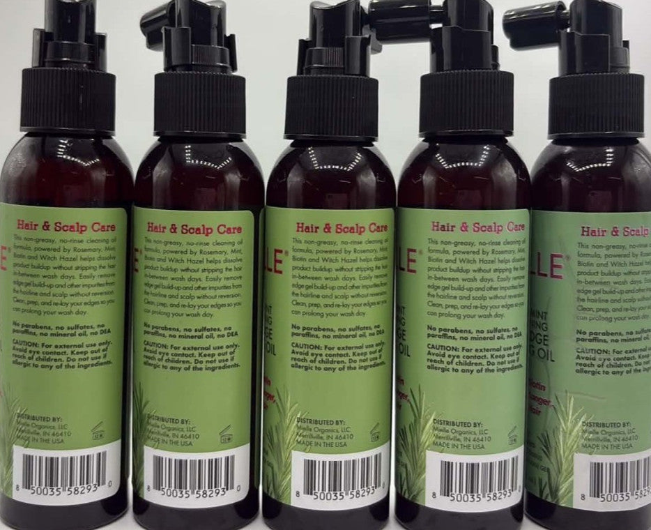 5-Pack Rosemary Mint Hair & Scalp Cleansing Oil - Strengthening Hair Treatment