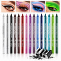 15PCS Waterproof Eyeliner Pencil Set with Pearl & Matte Shades - Long Lasting & Smudge-Resistant