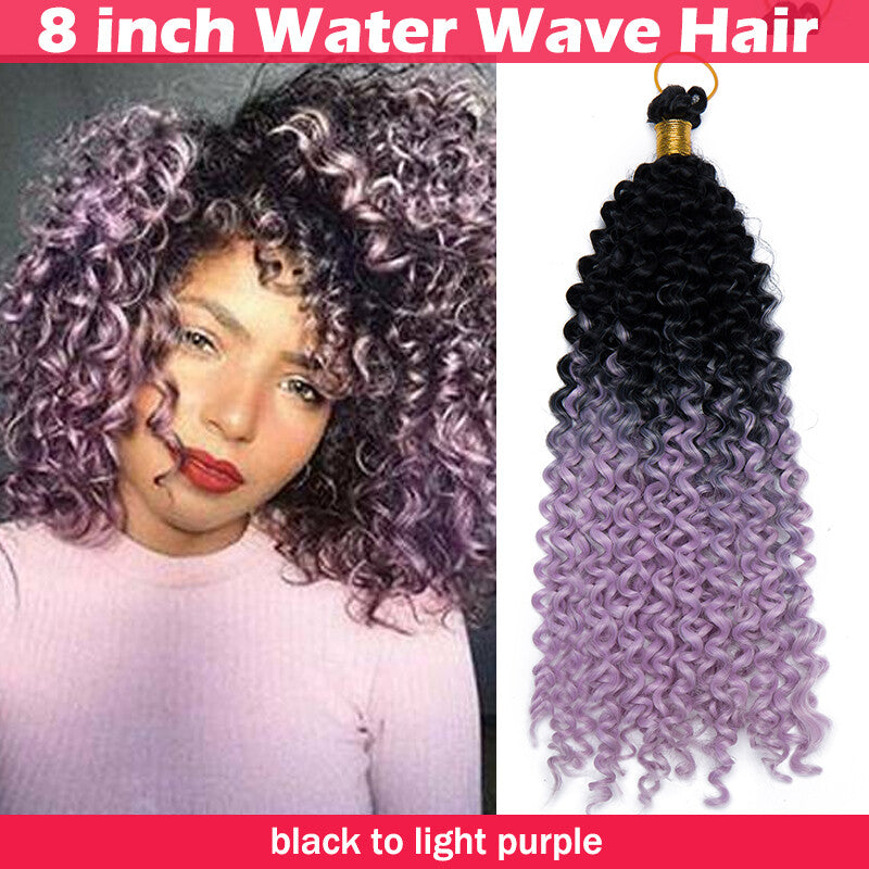 Long Boho Crochet Water Wave Braid Hair Extensions - Curly Synthetic Hair