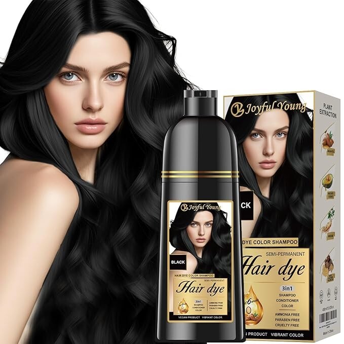 Natural Semi-Permanent Hair Dye Shampoo - Ammonia-Free, Nourishing Color