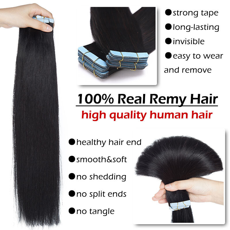 Remy Human Hair Tape-In Extensions - Highlight Ombre 100G