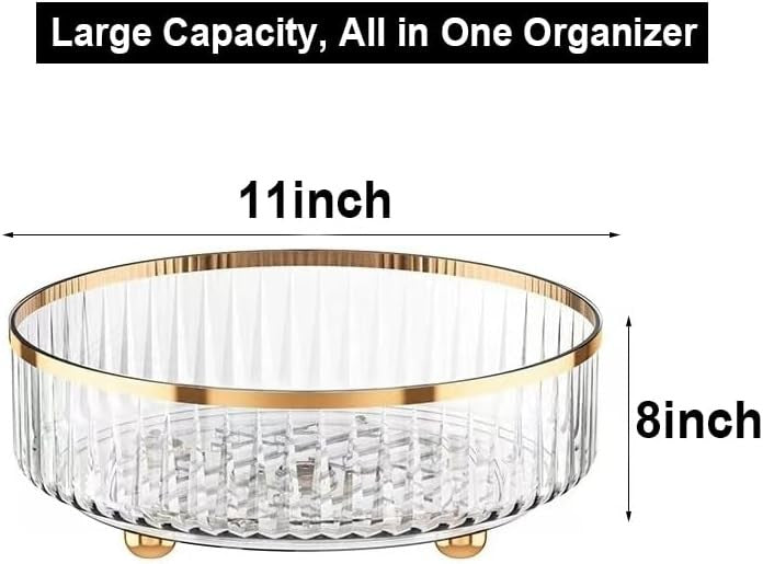 11-Inch Rotating Makeup Organizer Lazy Susan Turntable for Vanity & Bathroom