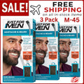 Mustache & Beard Dye Dark Brown M-45 with Brush - 3 Pack