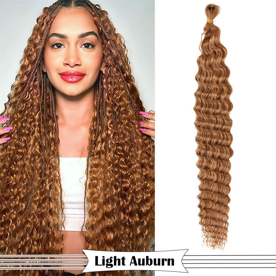 Long Boho Crochet Water Wave Braid Hair Extensions - Curly Synthetic Hair