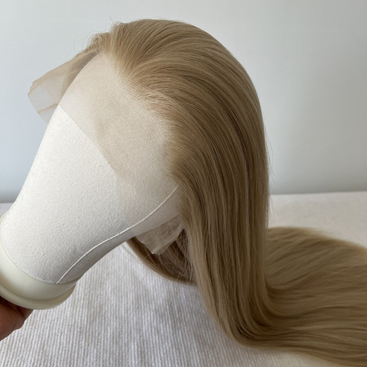 Long Straight Synthetic Lace Front Wig - Ash Blonde 13x4 Frontal Hair
