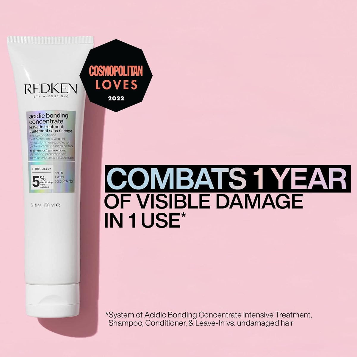 Redken Leave-In Conditioner for Damaged Hair Repair 1 Fl Oz - Vegan, Sulfate-Free