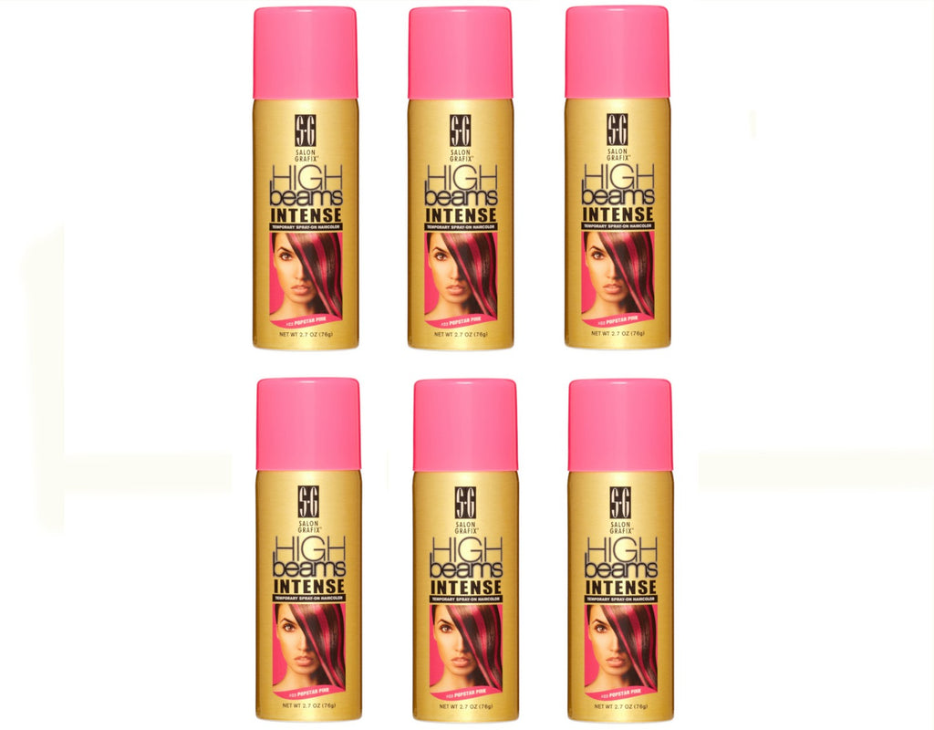 Colorful Spray-On Hair Color - Popstar Pink, 2.7 oz Pack of 6