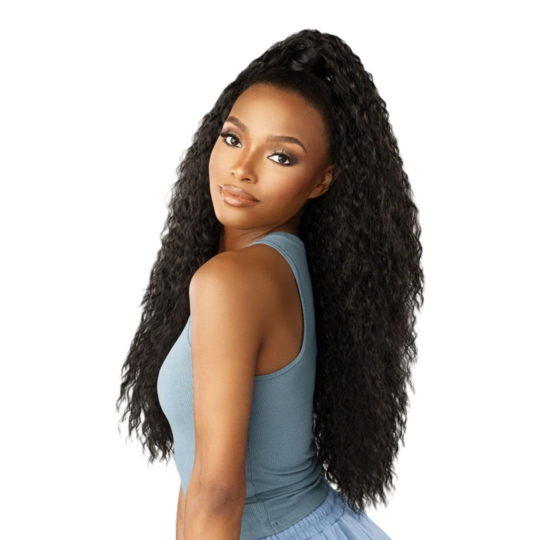 Synthetic Half Wig with Up & Down Styling - Instant Versatile Hairpiece