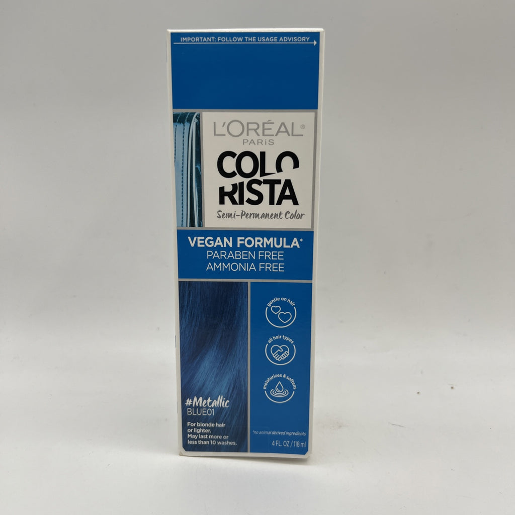 Semi Permanent Hair Color Kit Metallic Blue 5 Pack - Vibrant Hair Dye