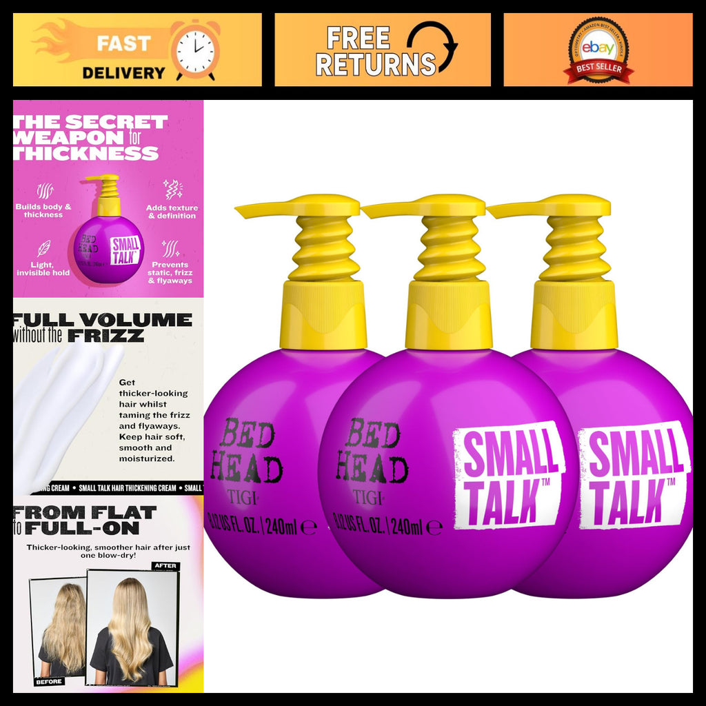 Hair Thickening Cream 3-Pack - Volumizing Texturizing Styling Moisturizer