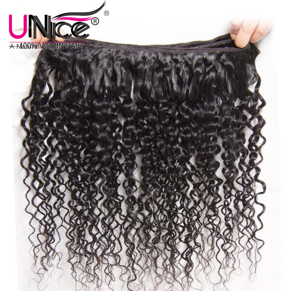 Indian Jerry Curly Hair Extensions - Virgin Human Hair Weave Bundles