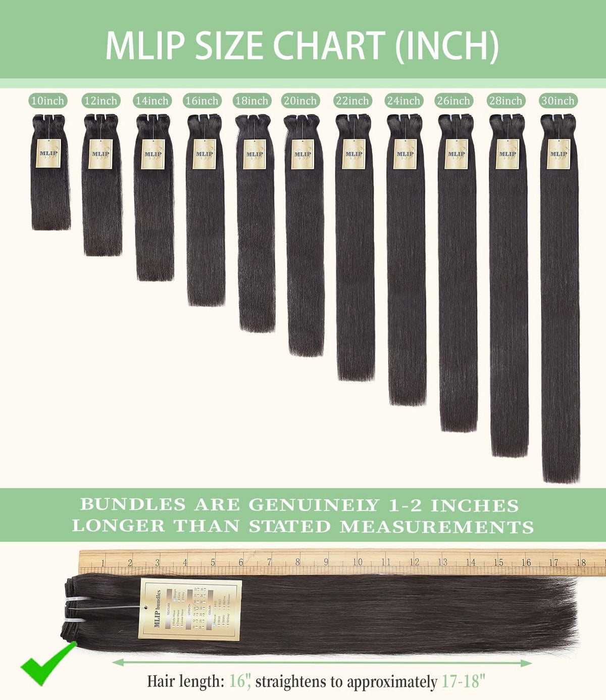 100% Raw Indian Human Hair Bundles - Straight, Extra Length, Natural Black 14 Inch
