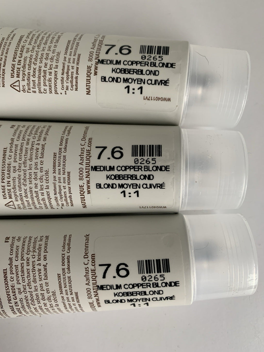 Permanent Hair Color - Medium Copper Blonde 7.6 | Ammonia-Free, Lot of 3