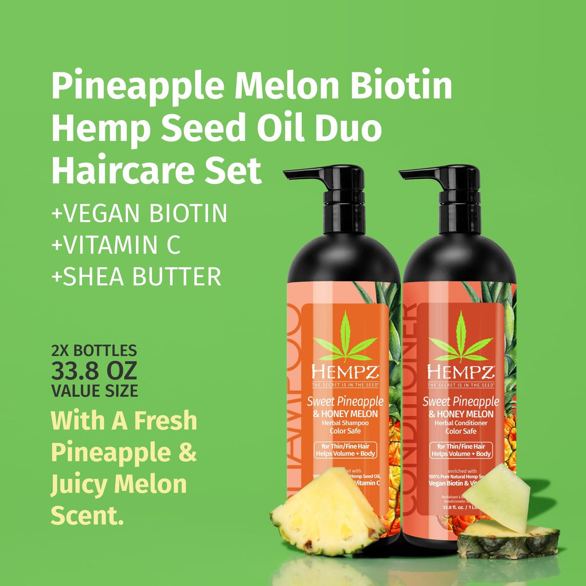Hydrating Shampoo & Conditioner Set for Dry, Color-Treated Hair - 33.8 fl oz