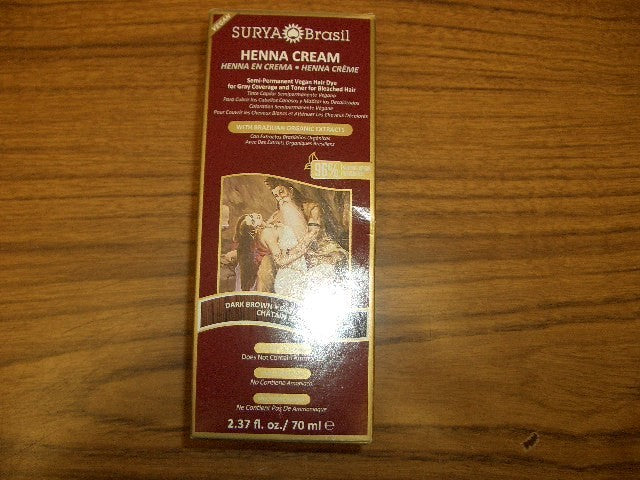Vegan Dark Brown Hair Dye Cream - Semi-Permanent Hair Color Kit