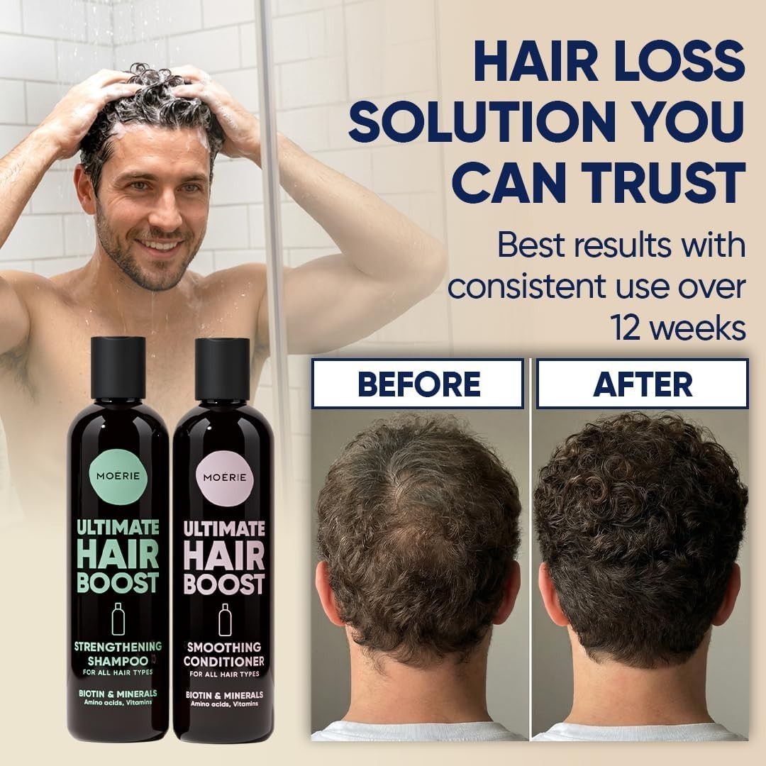 Hair Growth Shampoo & Conditioner Set for Men & Women - Biotin & Rosemary, Thicker Hair