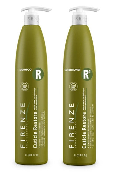 Firenze Professional Cuticle Restore Kit with Shampoo & Conditioner 33.8 Fl Oz