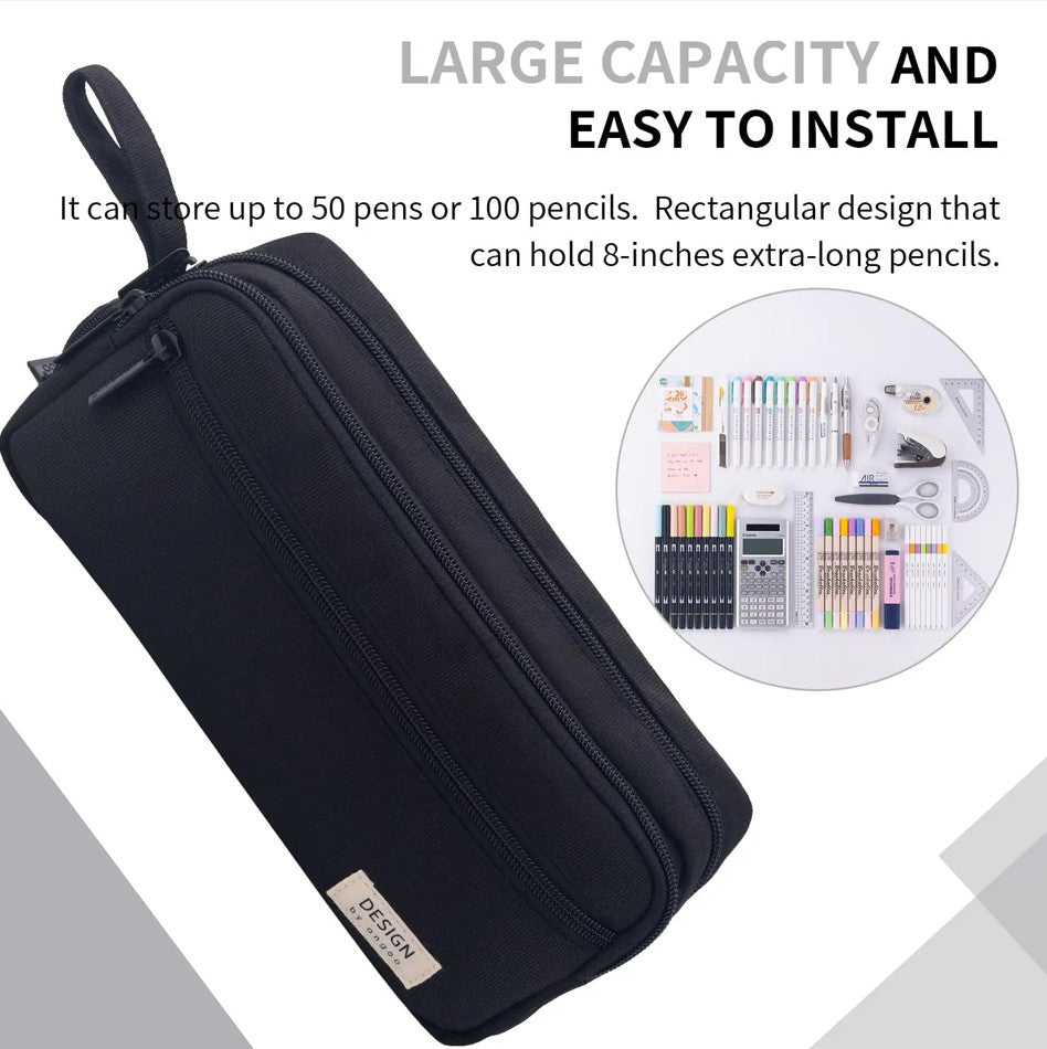 Large Capacity 3 Layer Pencil Case Multi-Compartment Stationery Organizer