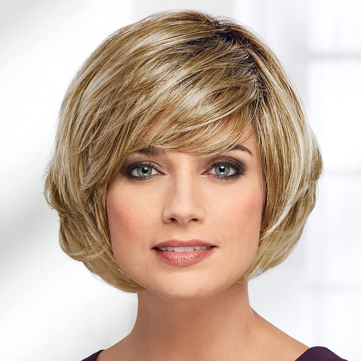Lightweight Bob Wig with Bangs - Multiple Colors, Modern Style